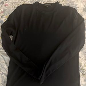 Navy blue crew neck cotton long sleeve